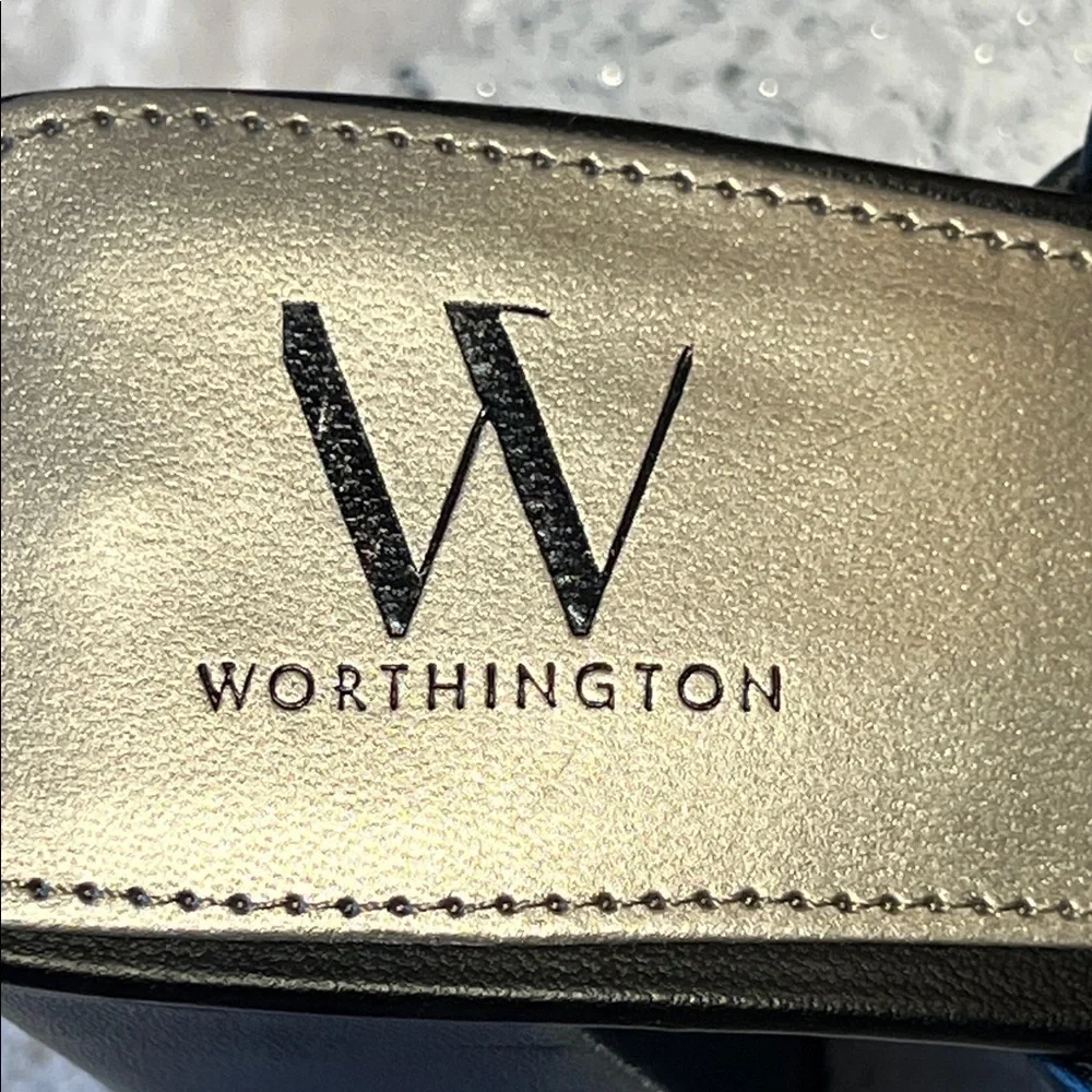 Worthington Black Braided Heels NEW Size 6